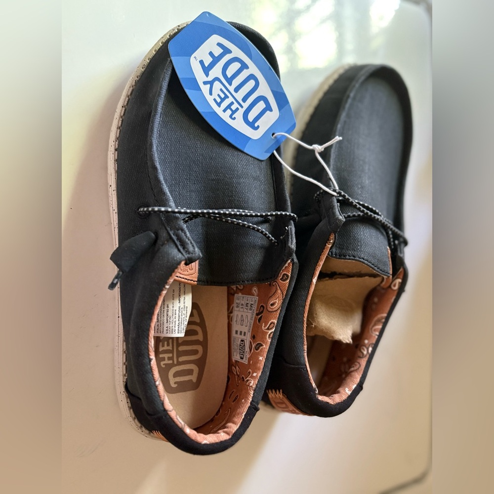 Hey Dude Black Canvas Shoes